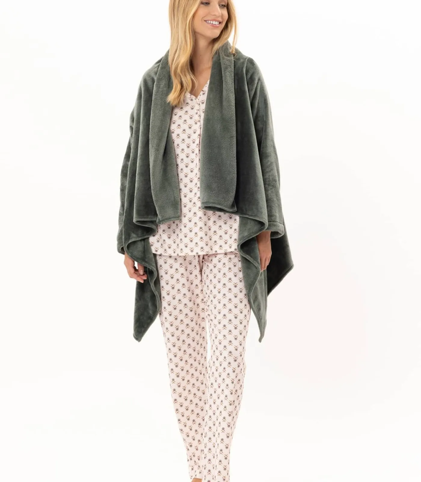 DAMES LE CHAT Asymmetrische jas van flanellen pluche ESSENTIEL 179