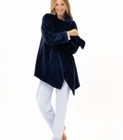 Clearance Asymmetrische jas van flanellen pluche ESSENTIEL 179 DAMES Loungewear