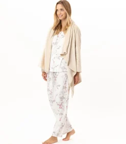 Sale Asymmetrische jas van flanellen pluche ESSENTIEL 179 DAMES Loungewear