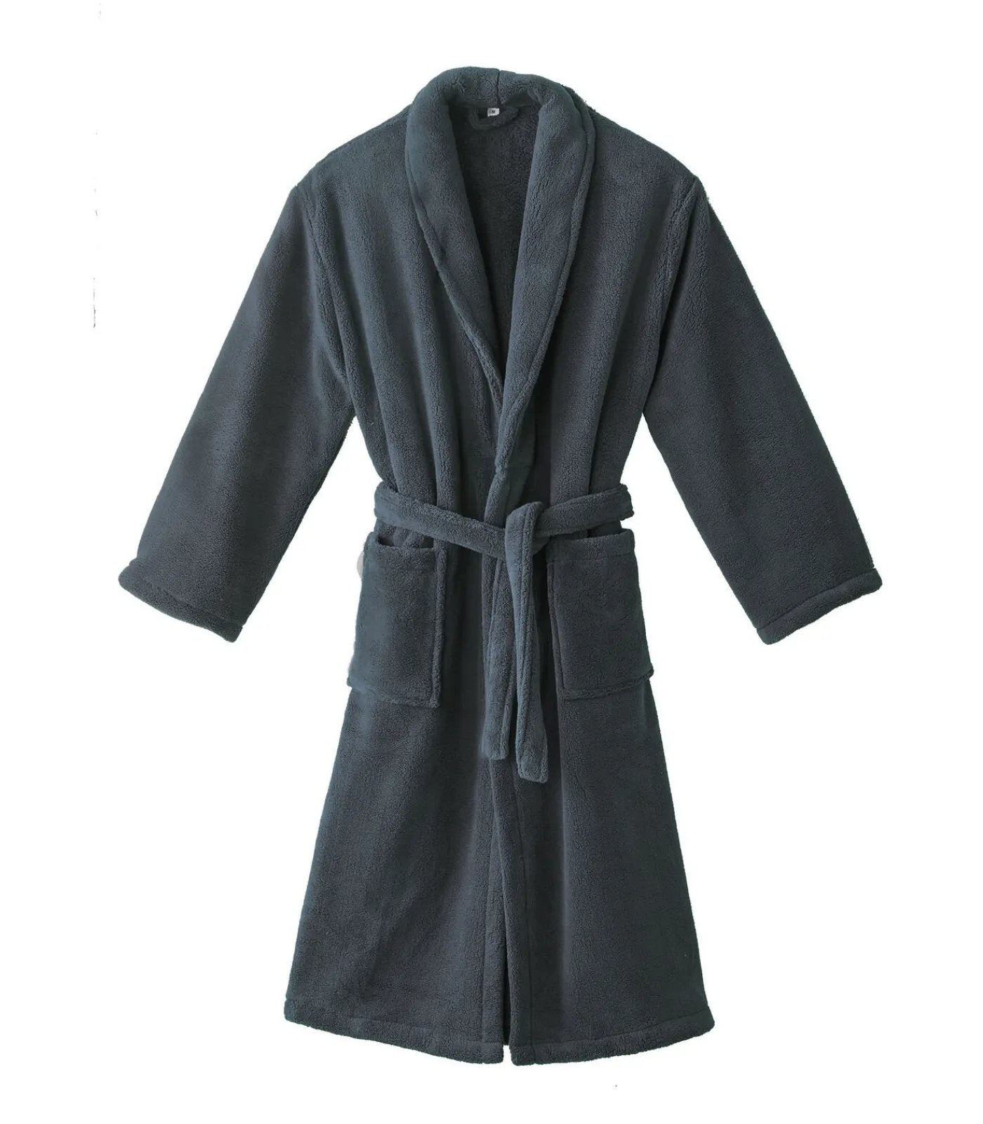 Heren Blanc des Vosges ATHENA Anthracite - Badjas unisex microvezel