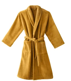 DAMES Blanc des Vosges ATHENA Curry - Badjas unisex microvezel
