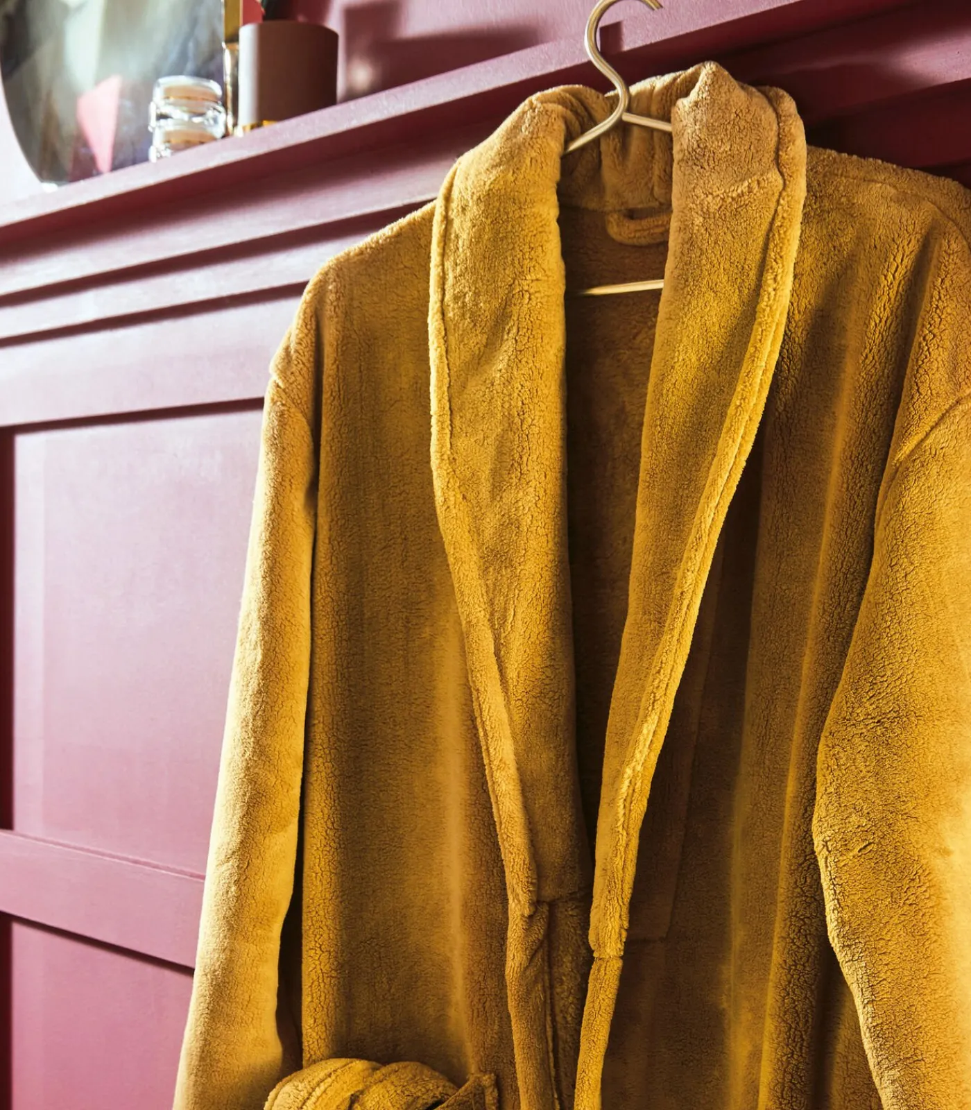 DAMES Blanc des Vosges ATHENA Curry - Badjas unisex microvezel