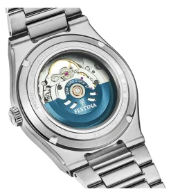 Heren FESTINA Automatisch horloge Rivé Swiss Made Silver & Blue