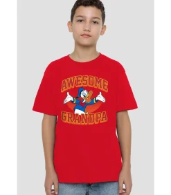Best AWESOME GRANDPA - T-shirt - Rood Kinderen T-Shirts & Polo's