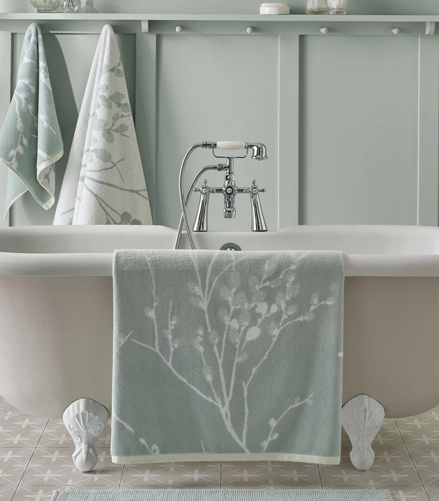 Badhanddoek Pussy Willow Duckegg Handdoeken