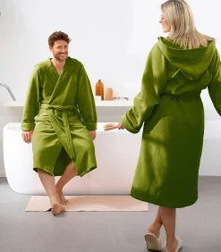 Hot Badjas Reese, Cactus groen - S - Unisex - Katoen/Polyester DAMES Badjassen