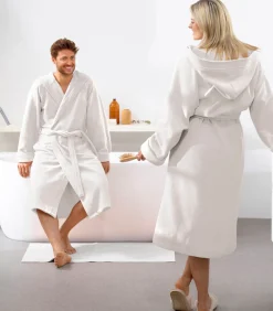 DAMES Mood!t Badjas Reese, Wit - S - Unisex - Katoen/Polyester