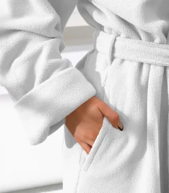 DAMES Mood!t Badjas Reese, Wit - S - Unisex - Katoen/Polyester