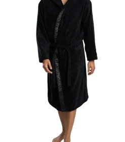 Sale Badjas Van Badstof Met Logo-Afwerking Heren Badjassen