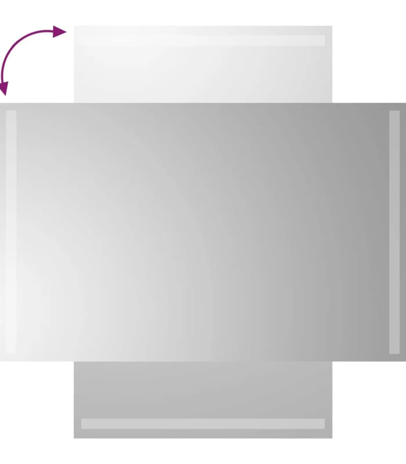 vidaXL Badkamerspiegel LED 50x80 cm