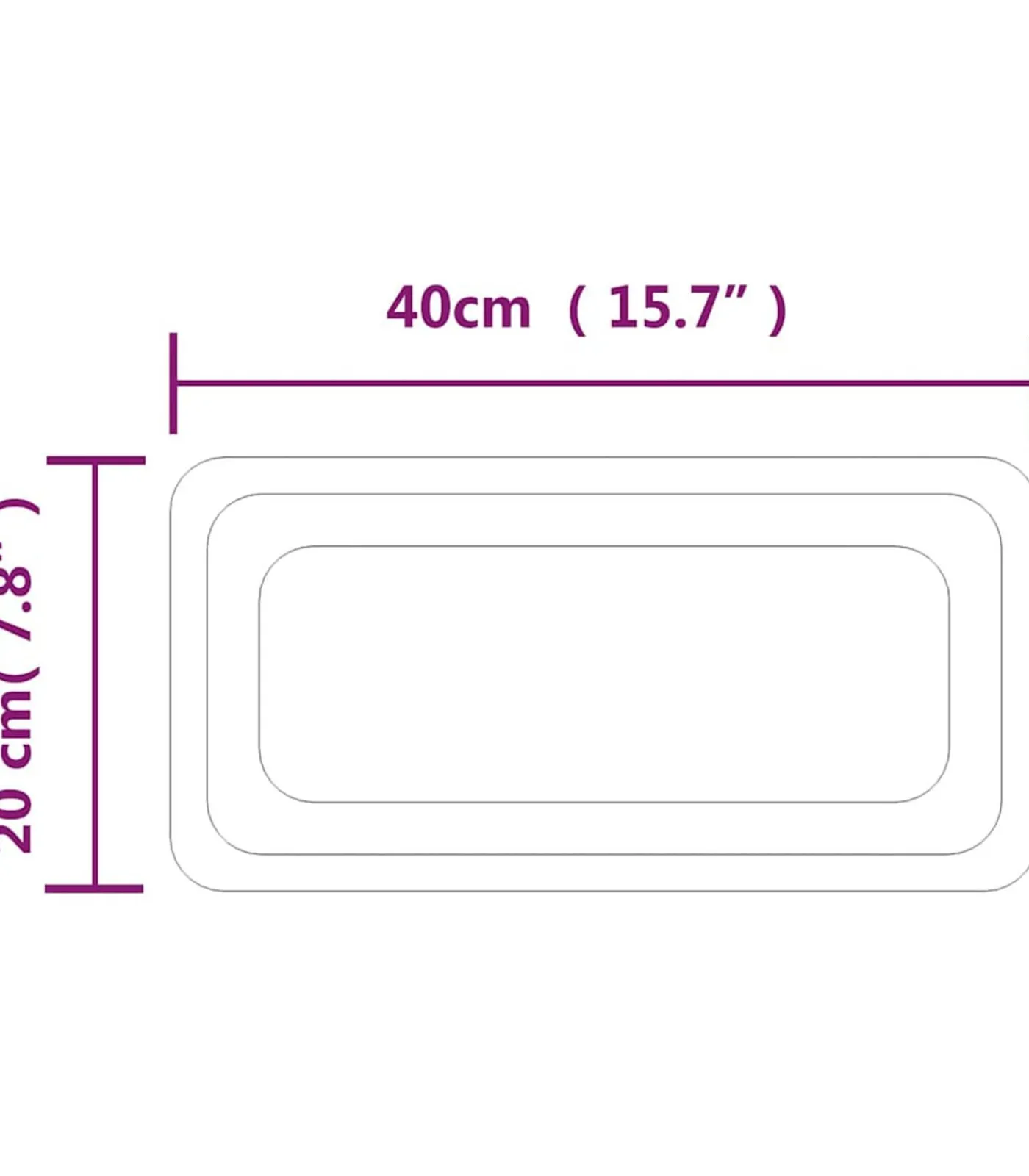 vidaXL Badkamerspiegel LED 40x20 cm