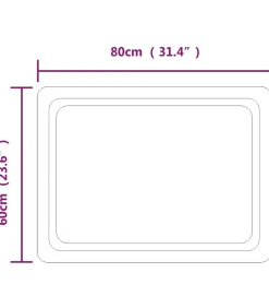 vidaXL Badkamerspiegel LED 60x80 cm