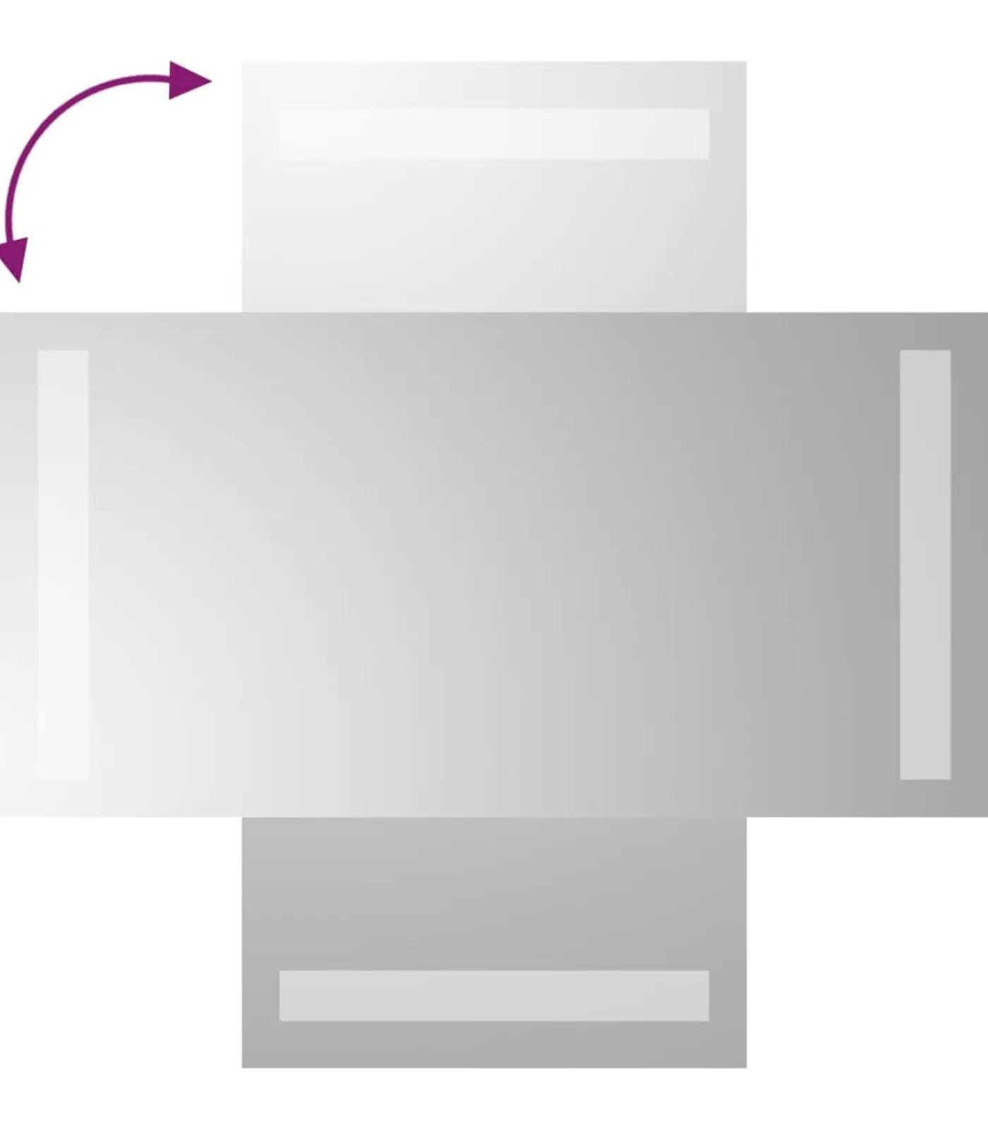 vidaXL Badkamerspiegel LED 20x40 cm