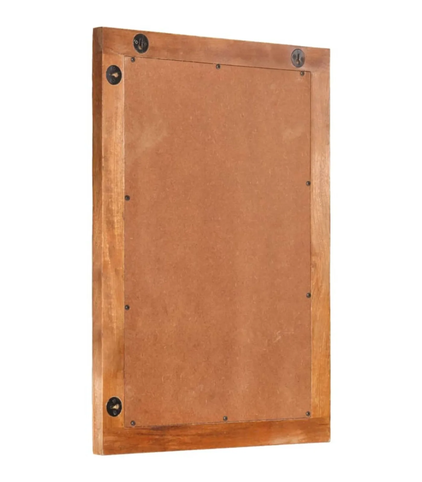 vidaXL Badkamerspiegel 50x70x3 cm massief mangohout en glas bruin