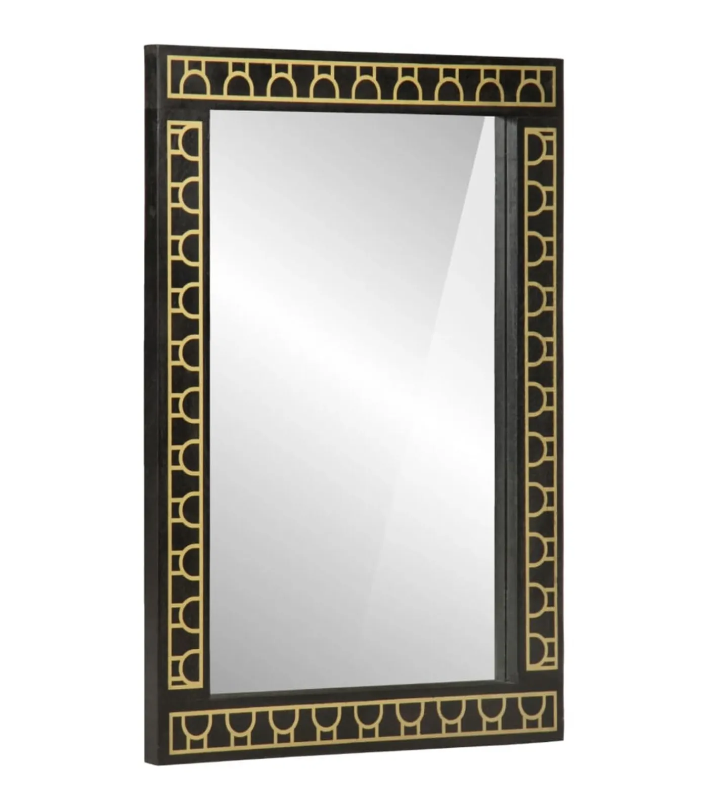 vidaXL Badkamerspiegel 50x70x2,5 cm massief mangohout en glas