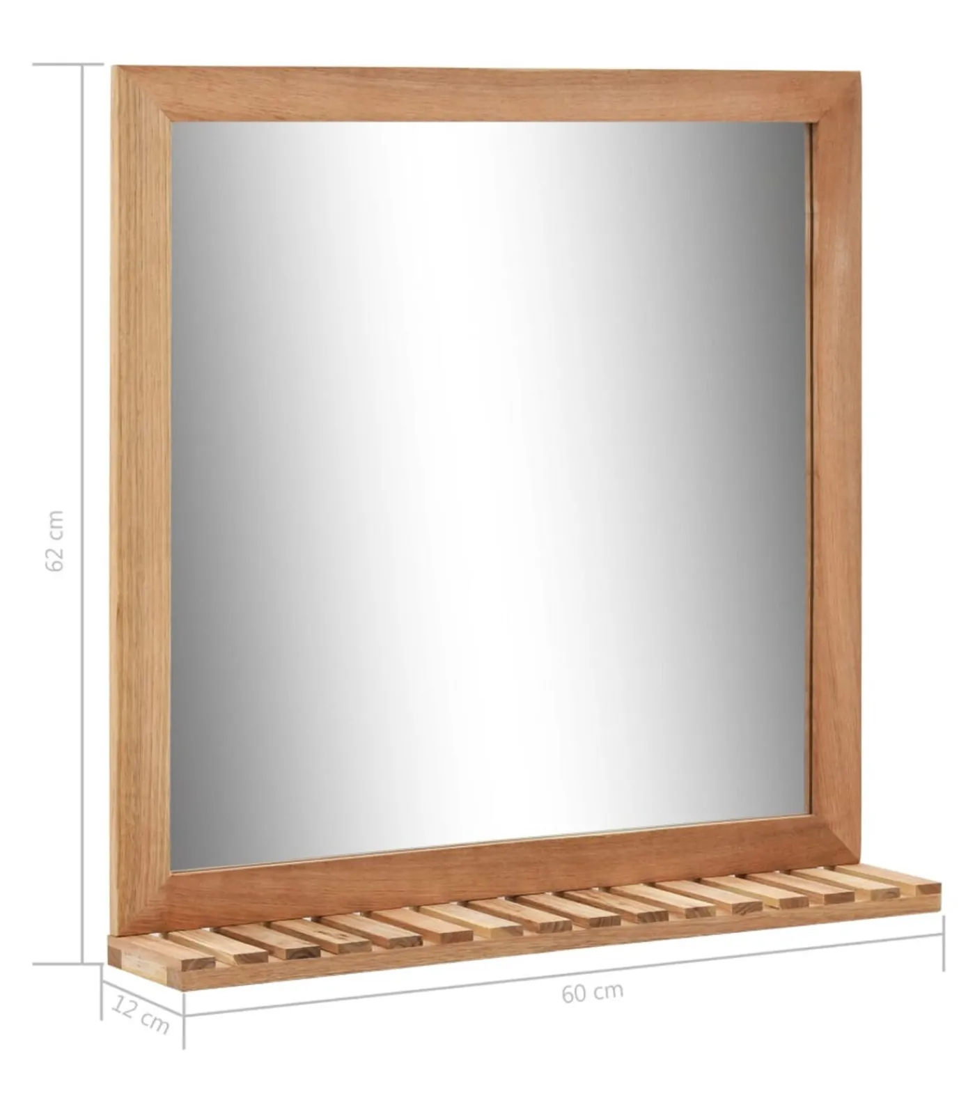 Sale Badkamerspiegel 60x12x62 massief walnotenhout Spiegels