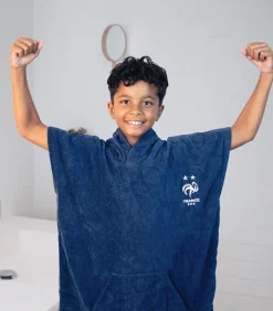 Outlet Badponcho voor kinderen van 100% katoen, LOGO Kinderen Ondergoed En Nachtmode