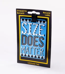 Bagagelabel - Size does matter- blauw Reisaccessoires