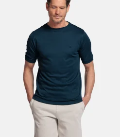 Outlet Basic T-shirt - Donkerblauw Heren T-Shirts & Polo's