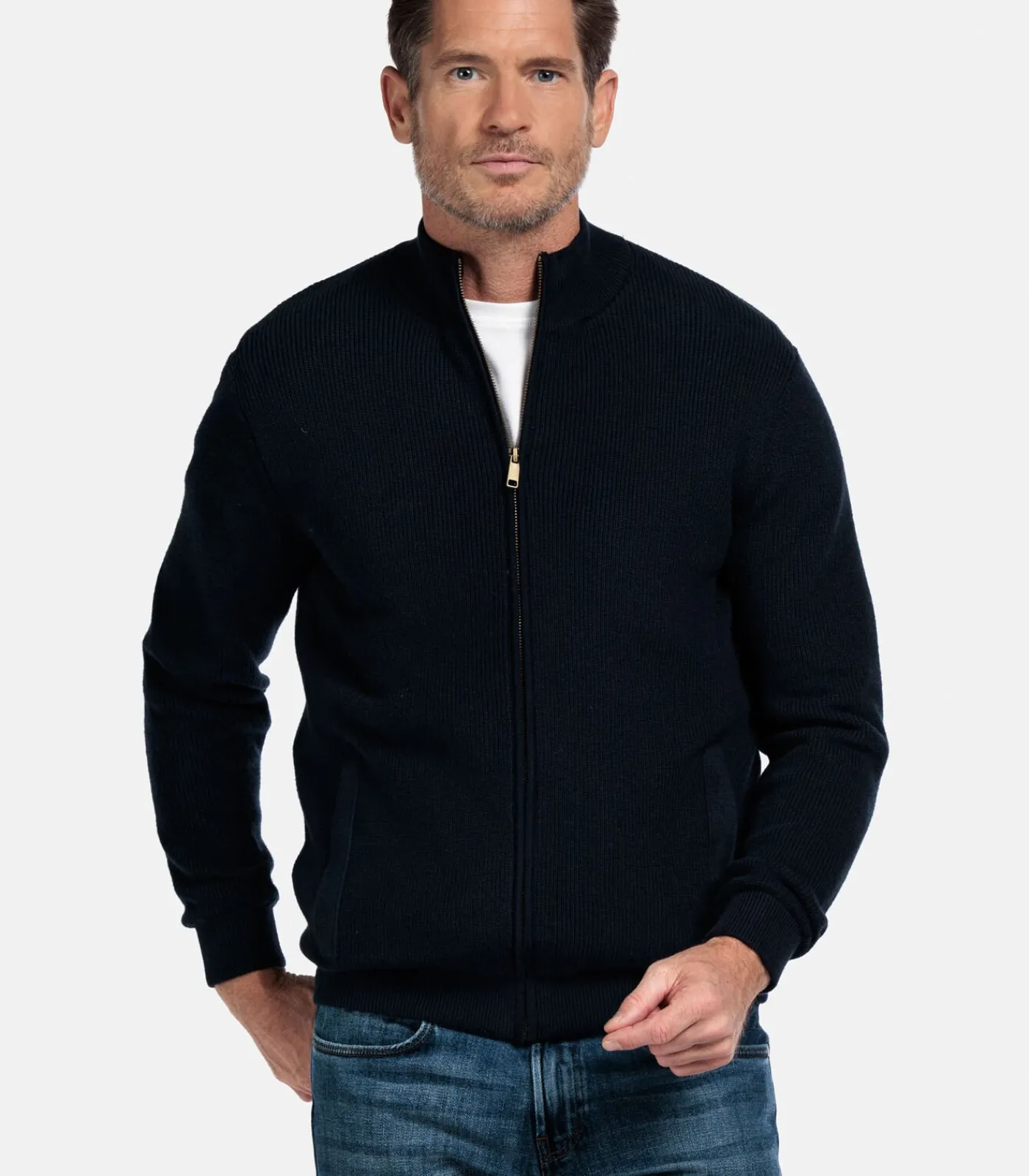 Heren Baileys Fijngebreid Vest – Navy