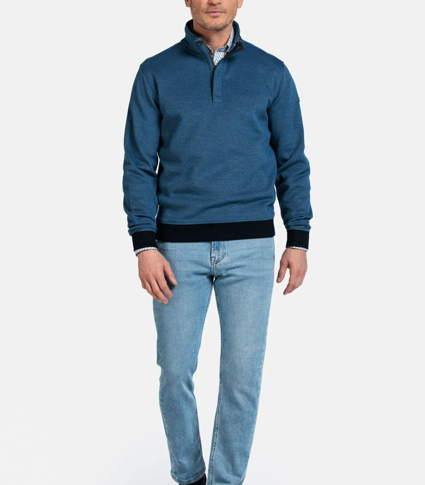 Heren Baileys Half-Zip Sweatshirt – Donkerblauw