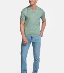 Clearance Knitted Polo – Lichtgroen Heren Truien & Cardigans