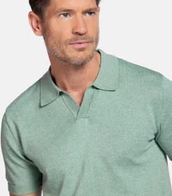 Clearance Knitted Polo – Lichtgroen Heren Truien & Cardigans