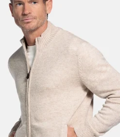 Heren Baileys Lamswollen vest - Off-white