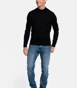 Heren Baileys merinowollen pullover - Zwart