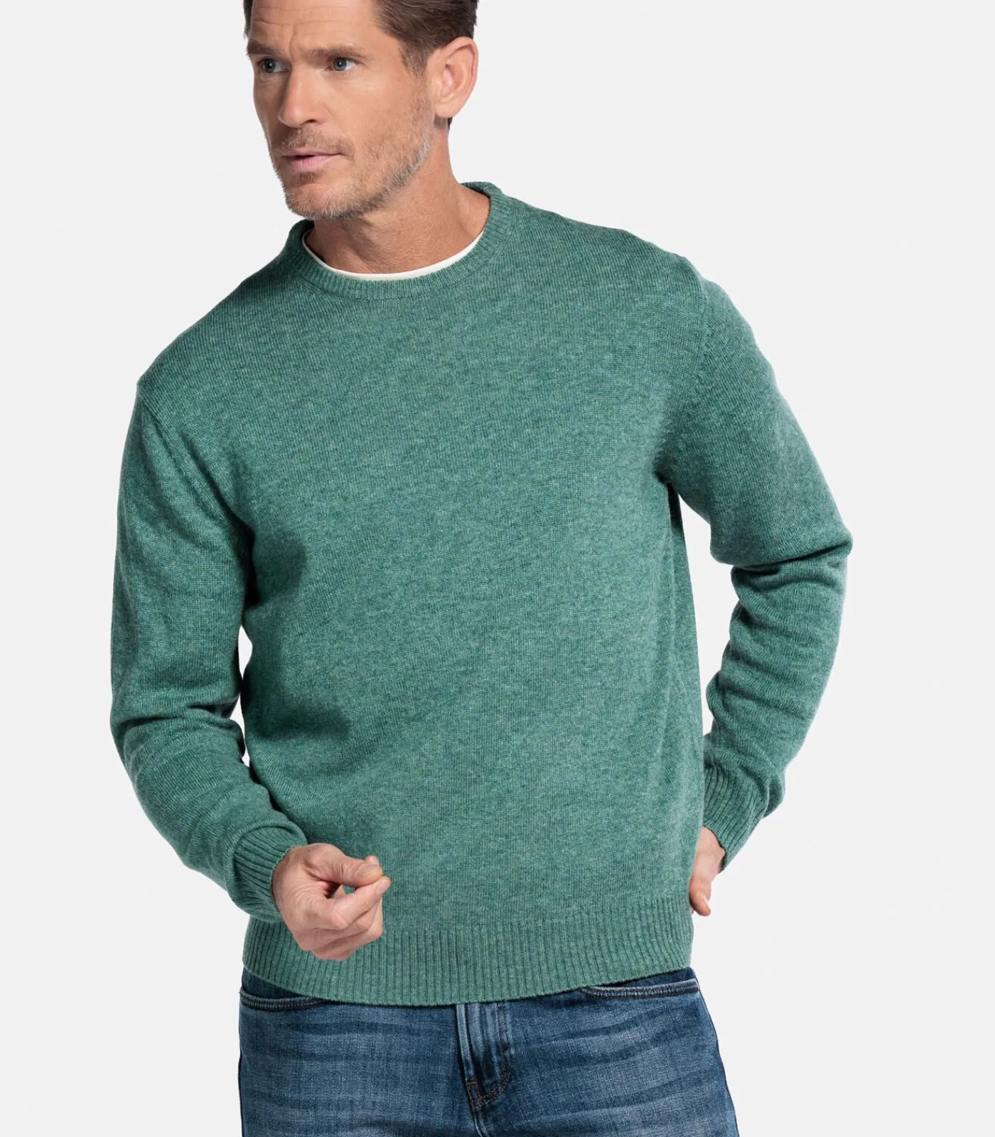 Clearance Pullover - Donkergroen Heren Truien & Cardigans