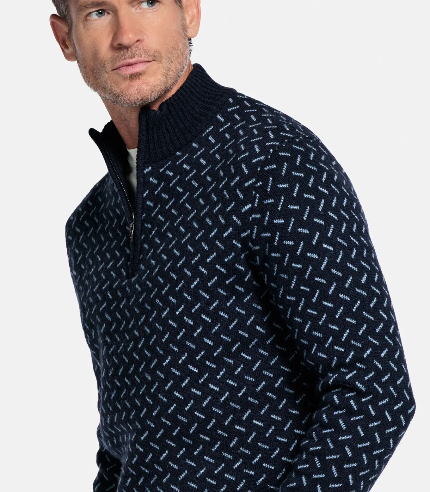 Sale Pullover met print - Navy Heren Truien & Cardigans