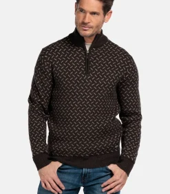 Heren Baileys Pullover met print - Bruin