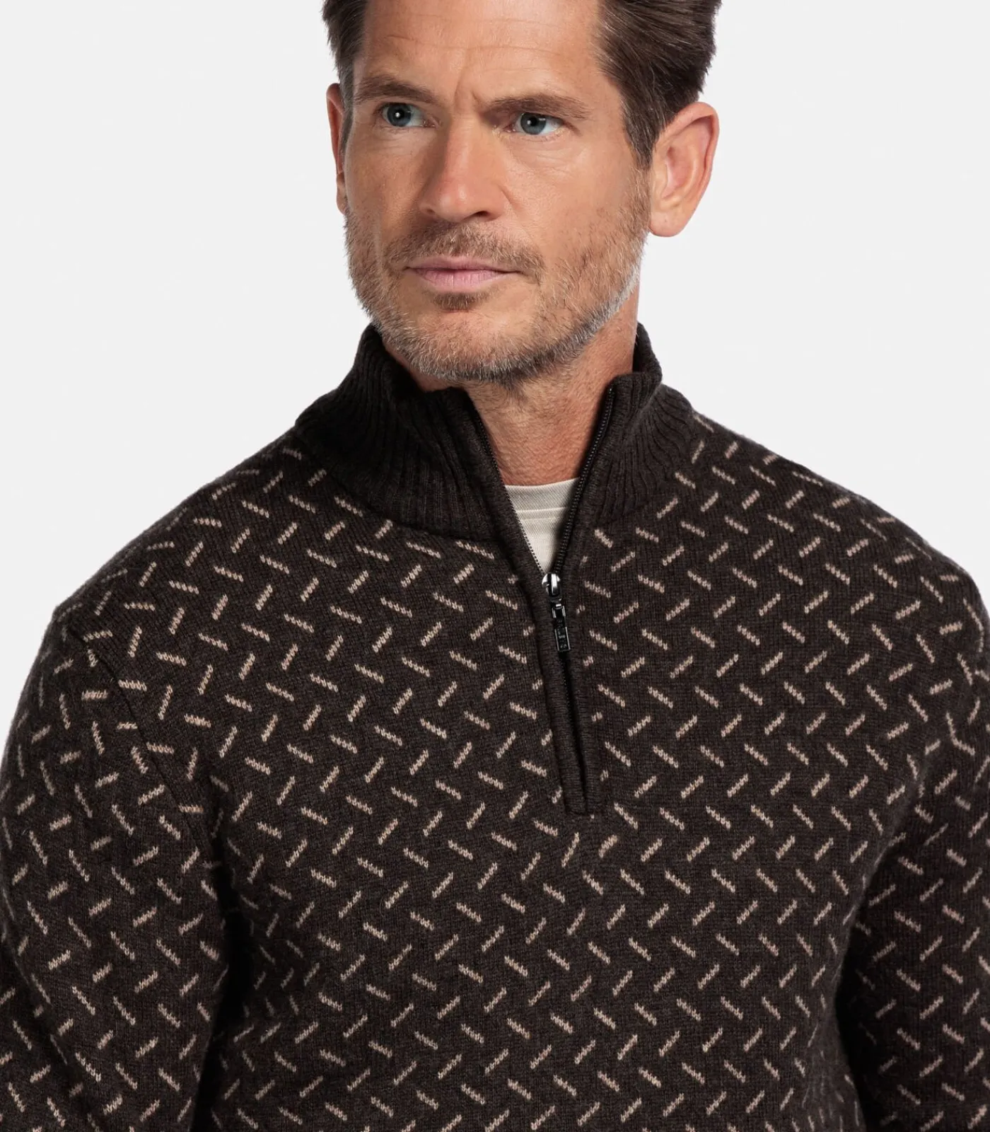 Heren Baileys Pullover met print - Bruin