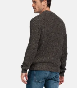 Clearance Pullover met structuur - Heren Truien & Cardigans