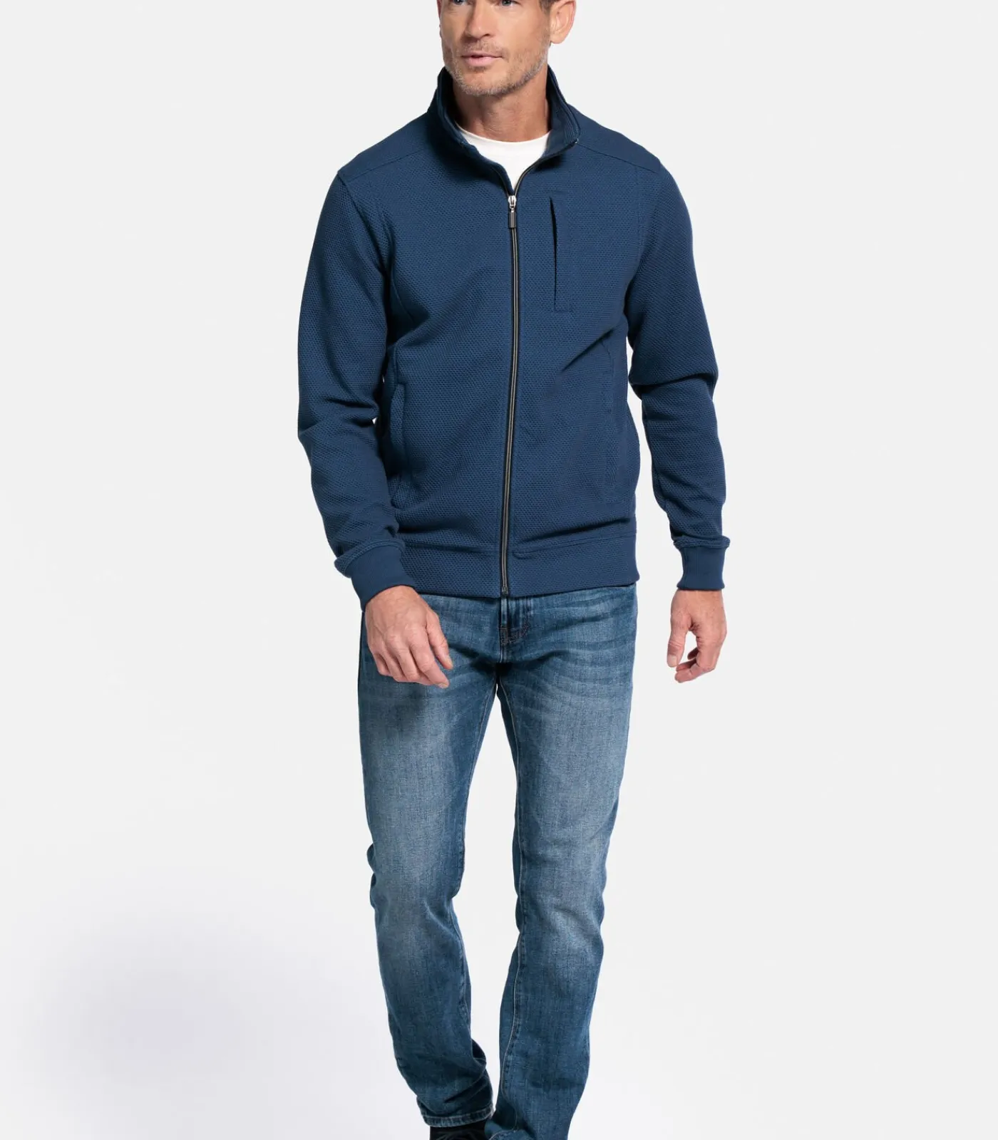 Heren Baileys sportief vest - Denim