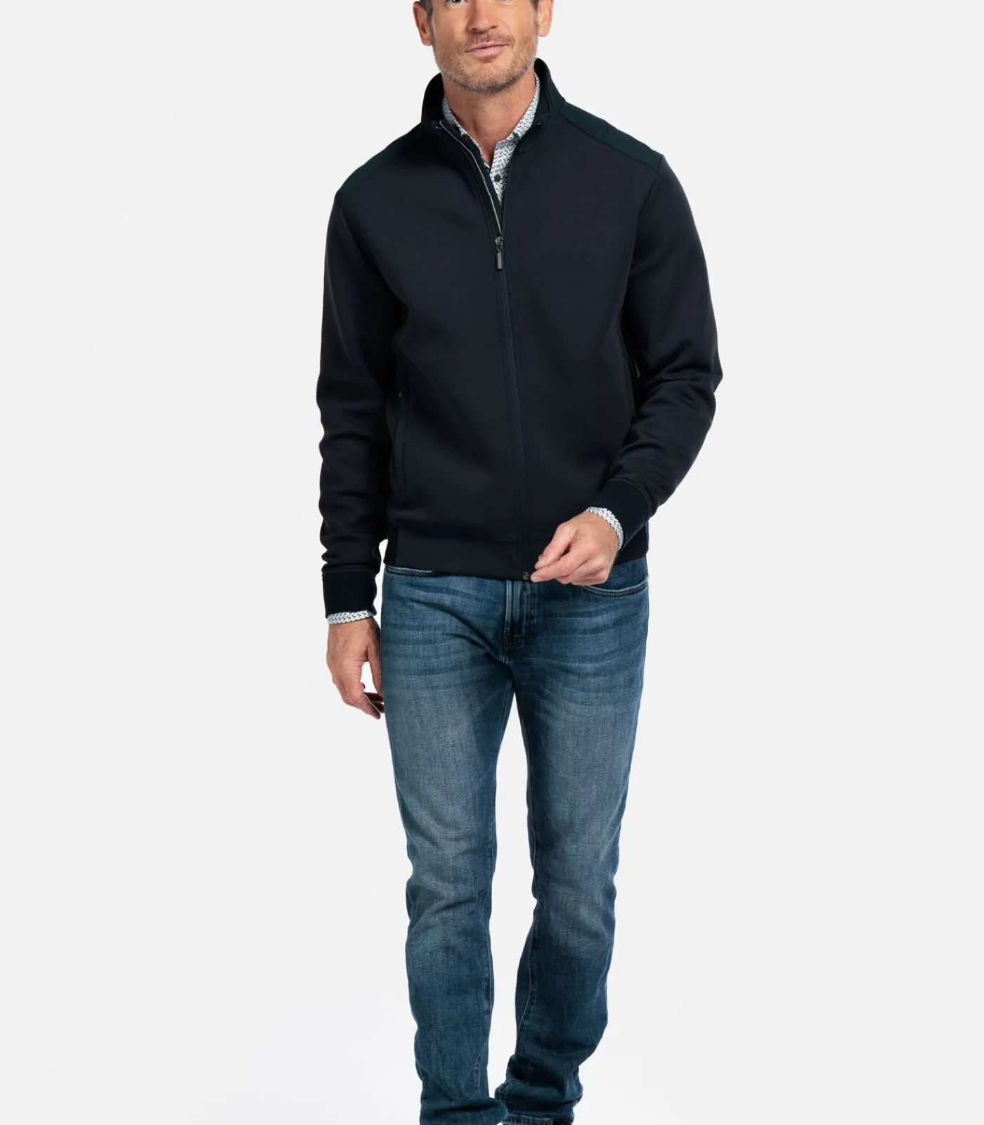 New Sportief Vest - Navy Heren Truien & Cardigans