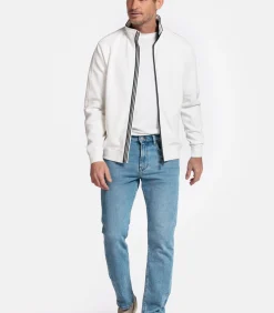 Heren Baileys Sweatvest met Rits – Wit