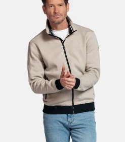 Heren Baileys Sweatvest met Rits – Beige