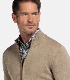 two-tone vest - Camel Heren Truien & Cardigans