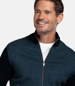 Clearance Two-Tone Vest – Navy Heren Truien & Cardigans