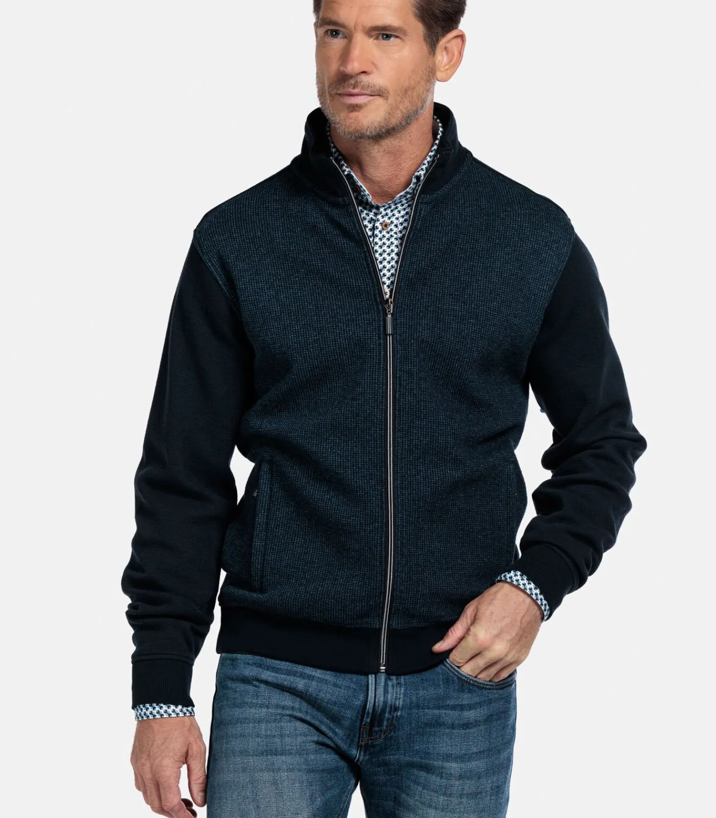 Heren Baileys two-tone vest - Navy