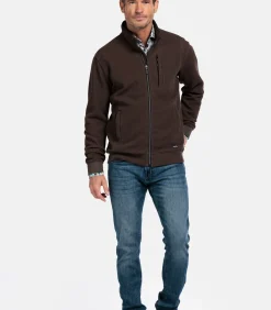 Hot Vest met Structuur – Donker Taupe Heren Truien & Cardigans