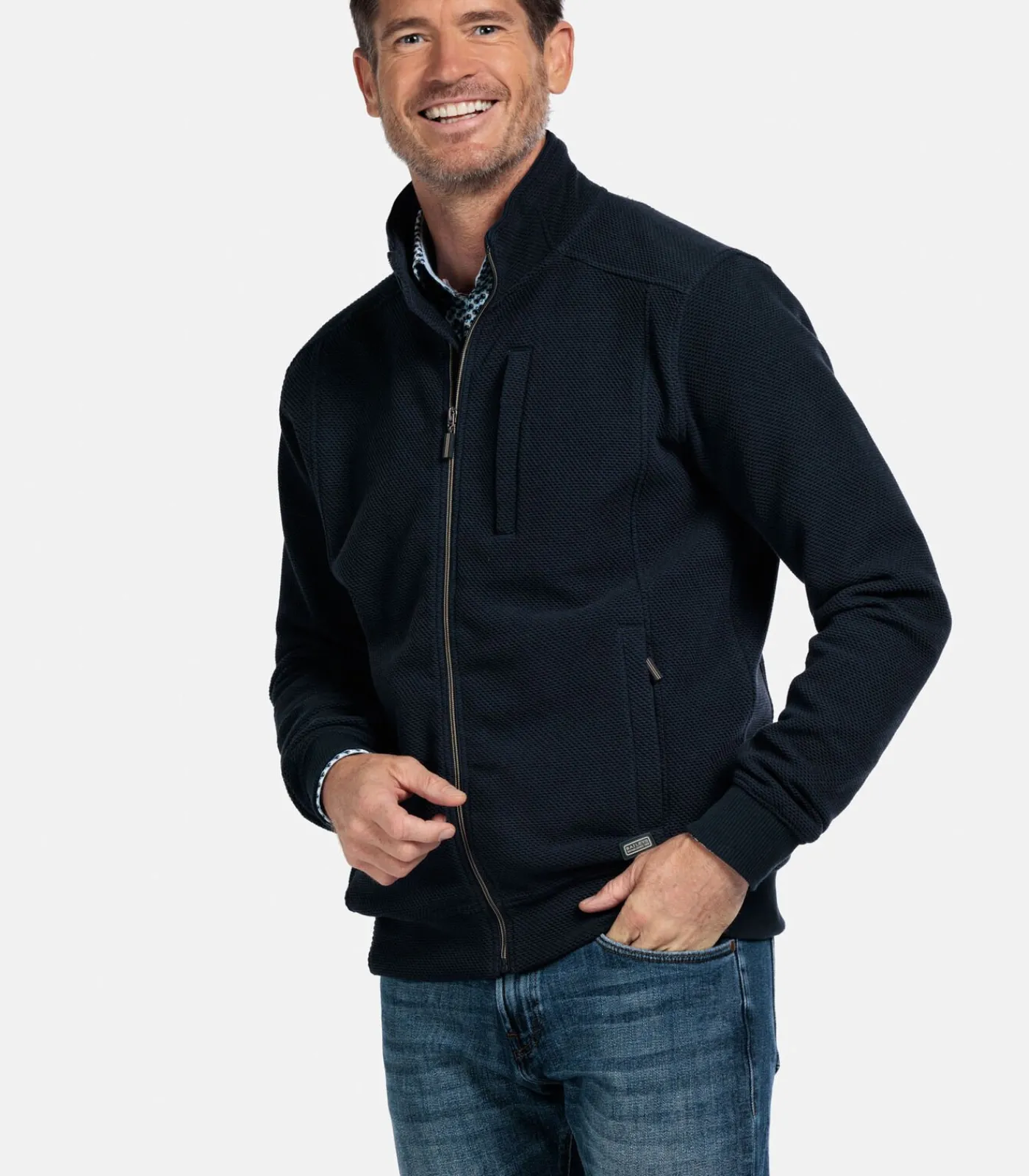 Hot Vest met Structuur – Navy Heren Truien & Cardigans