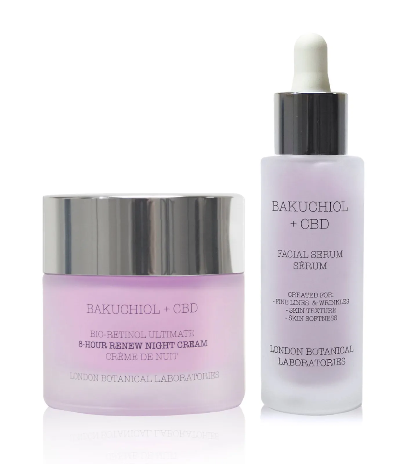 London Botanical laboratories Bakuchiol bio retinol nachtcrème + Bakuchiol Anti-Aging serum