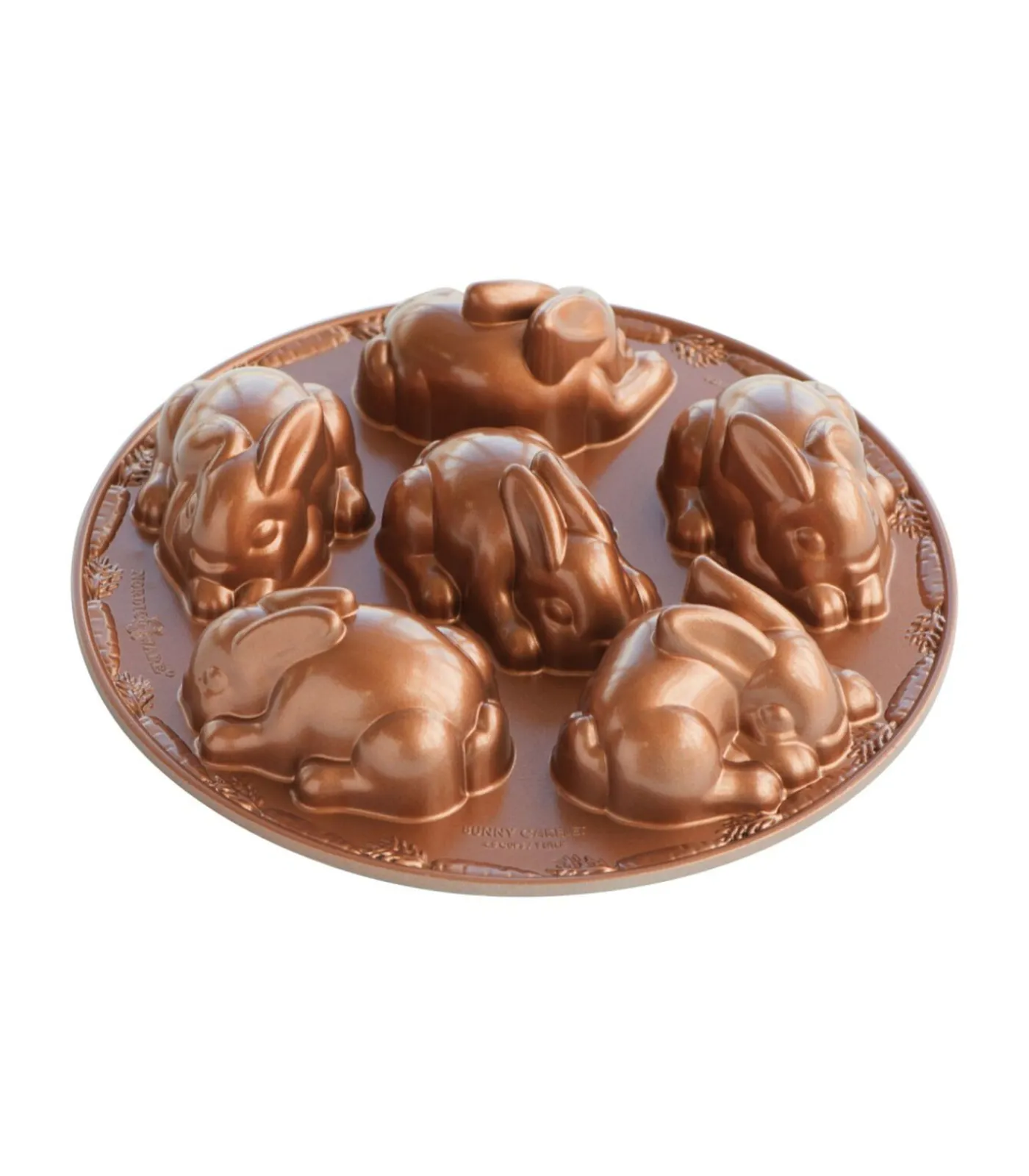 Nordic Ware Bakvorm Baby Bunny Koper - 6 stuks