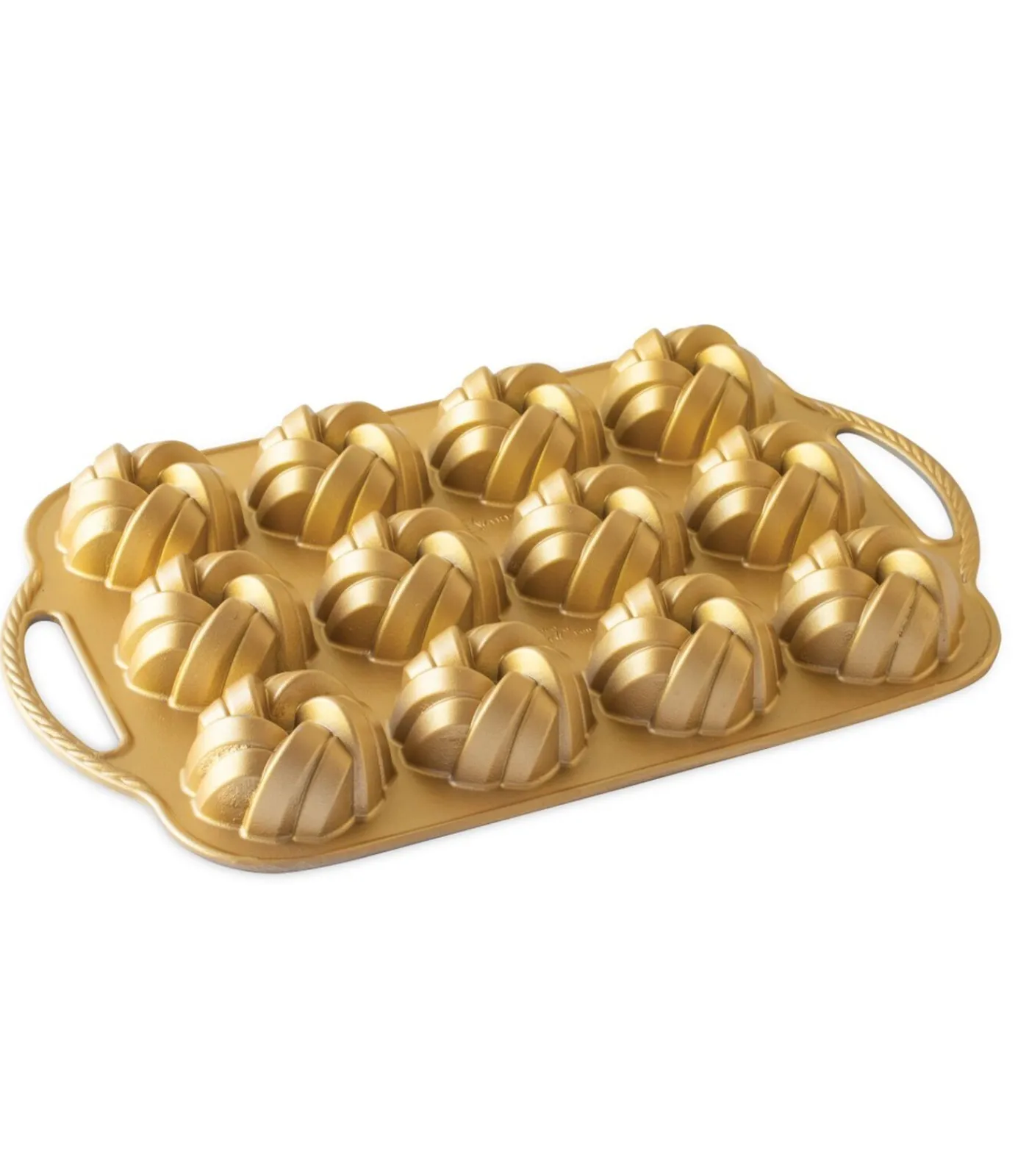 Nordic Ware Bakvorm Braided Bundtette Goud - 12 stuks