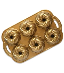Bakvorm Swirl Bundtette Goud - 6 stuks Bakken