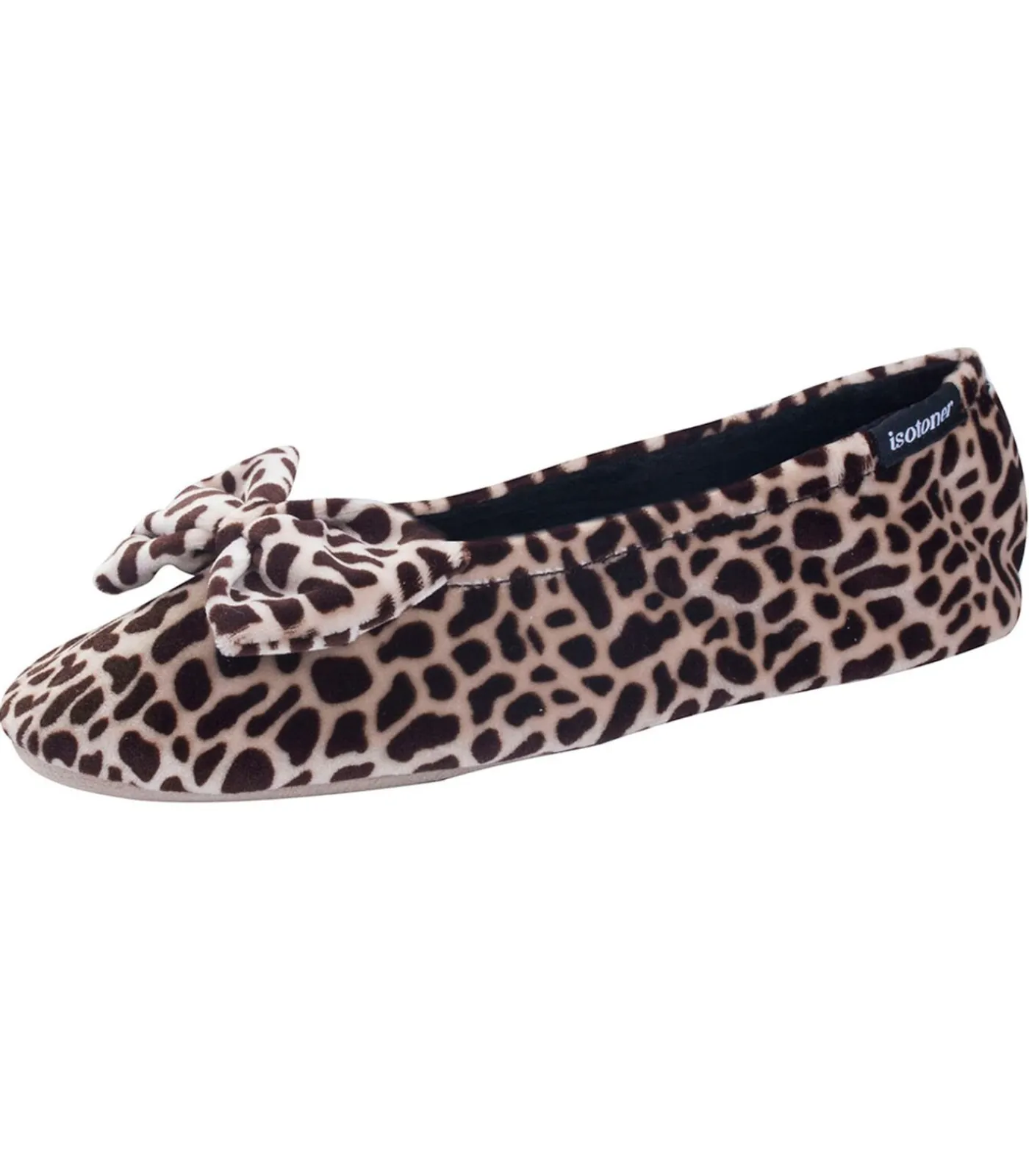 DAMES ISOTONER Ballerina pantoffels Giraffe strik