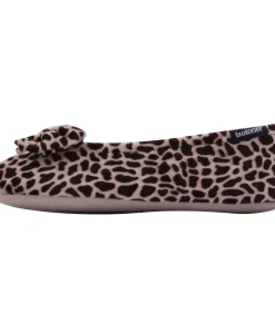DAMES ISOTONER Ballerina pantoffels Giraffe strik