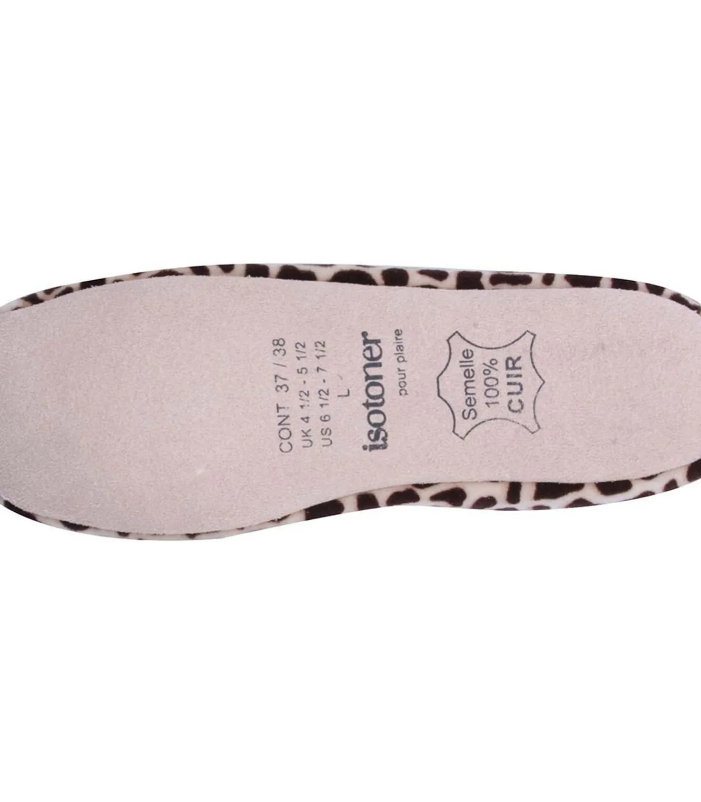 DAMES ISOTONER Ballerina pantoffels Giraffe strik